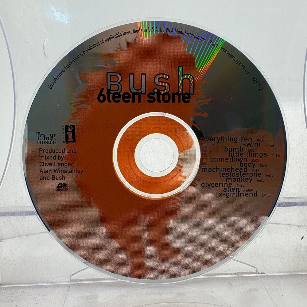 Bush Sixteen Stone CD 1994 Trauma Interscope Records 92531-2 Alternative Grunge